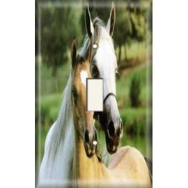 Decorative Light Switch Plate Cover - Horses In Love
