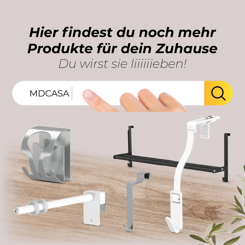 MDCASA Over-Door Hooks for Back of Doors, Use as Towel