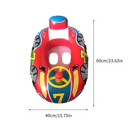 HUSHUI Baby Swimming Pool, Inflatable Swimming Pool Toddler with Steering Wheel, Summer Water Float, Outdoor Swimming Ring Children