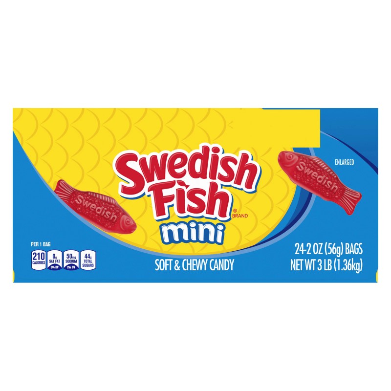 Swedish Fish Soft & Chewy Candy, 2 Oz, 24-Count