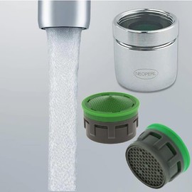 Neoperl Chicago Economy FLow 1.5 GPM Faucet Standard Aerator Female 13/16-24 Threads Regular Junior WaterSense Clear & Aerated Softflo Stream (Aerated Regular 1.5)