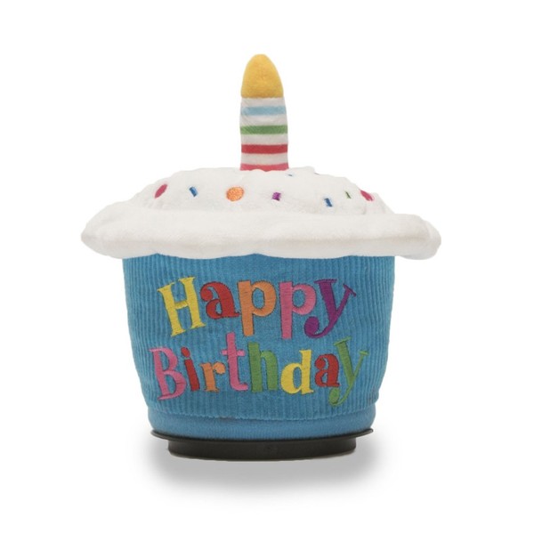 Cuddle Barn - Birthday Cupcake Spinner | Animated Cupcake Musical Plush Toy Spins And Lights Up to the Song Happy Birthday, 8 inches