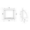 Air Vent Grill Cover Gravity Flap(Ducting 125mm)Brown External Ventilation Cover