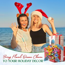 ARVEXO Beach Gifts for Women - Suncatcher Christmas Ornaments 2025 - Sea Turtle Ornament for Beach Decor, Turtle Ornaments for Christmas Tree, Beach Ornament, Ocean Gifts for Mom Grandma Friends