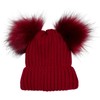styleBREAKER 04024203 Children's Knitted Bobble Hat with 2 Faux Fur