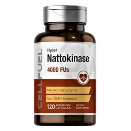 ナットウキナーゼ 活性4000Fus 納豆キナーゼ 120粒 (約60日分) 大容量 (分析成績書あり) 速放性カプセル使用 CELLFUEL from N.Y.