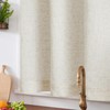 Vangao Net Curtains Kitchen Fringe Border Linen Bistro Curtain with