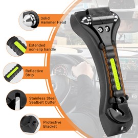 BSUXMAFG 4PCS Car Window Breaker, Glass Breaker, Window Breaker Seatbelt Cutter, 2-in-1 Car Safety Hammer with One Second Emergency Glass Hammer, Safety Emergency Car Escape Tool for Car, Office, Home