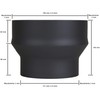 LANZZAS Stove Pipe Extension from Diameter 150 mm to Diameter