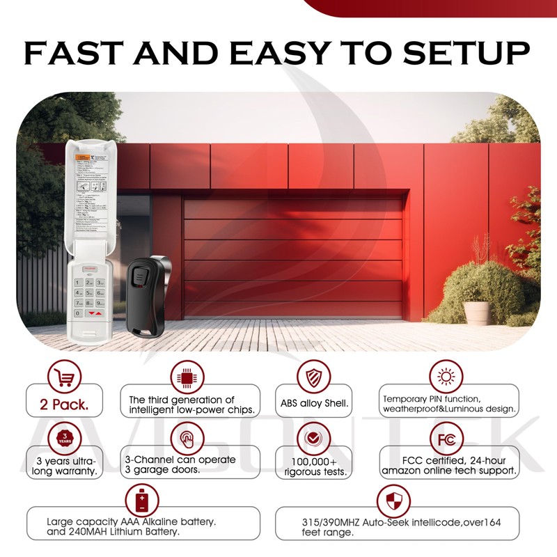 OKP-BX O1T-BX Overhead Door Legacy Python Garage Door Opener Keypad