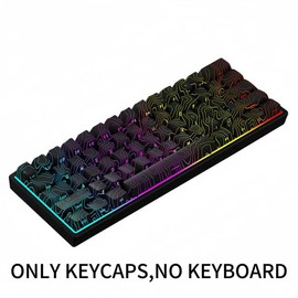 (Keyboard not included)Glowing Contour PBT Keycaps Set - Double-Shot Shine-Through Backlit Keycaps for 100% 108/87/65/60% Layouts | Cherry Profile White & Black Keycaps, ASMR Silent Gaming Keyboard Upgrade & RGB Gift for Gamers boyfriend gift:_White