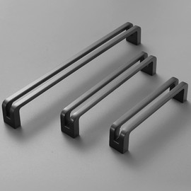 Guolich 2 Pcs Hole Centers 3.77 Inch(96mm) Kitchen Drawer Handle Door Cabinet Pulls Stainless Steel Handle Modern Brushed Brass Hardware for Wardrobe Bathroom Dresser (Pearl Grey)