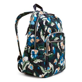 Vera Bradley Women's Performance Twill Campus Backpack, Immersed Blooms, One Size