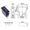 5Pcs SPDT 3 Pins 3 Position ON/Off/ON Toggle Rocker Switch