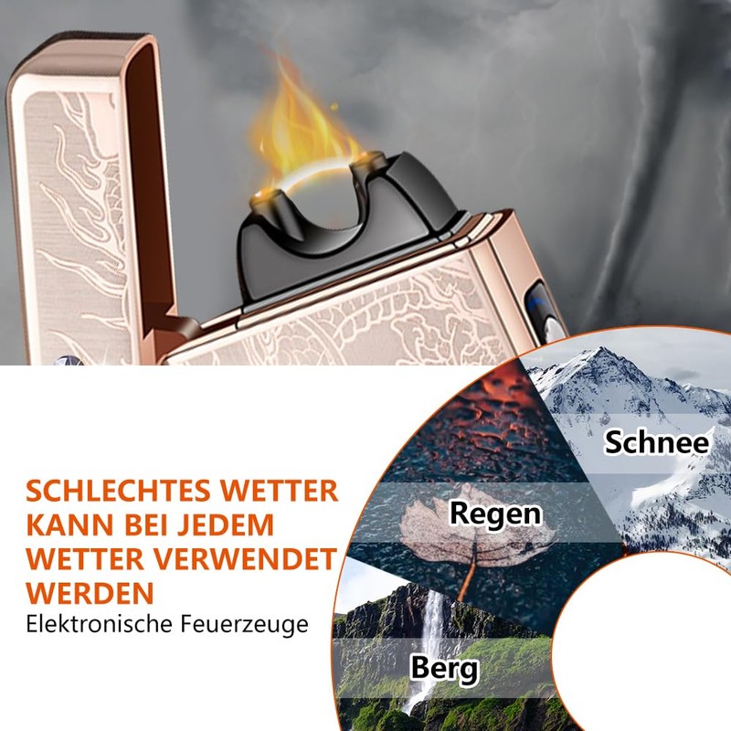 GADATOP Dragon Arc Plasma Flame Lighter - USB Rechargeable, Windproof