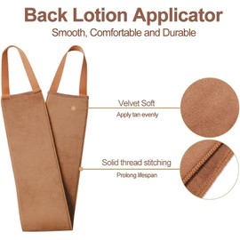 Aplicadores de loción para la espalda, aplica loción en la parte posterior fácilmente, aplicador de loción Back Buddy para el autoaplicador de espalda, funciona con guantes autobronceadores, banda no absorbente