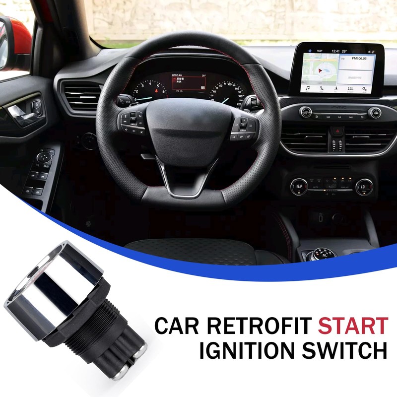 Zeathery Car Ignition Push Button Switch, 50A 12V with LED