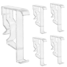Waziaqoc Plastic 2 Inch Valance Clips for Window Shade, 5PCS, Transparent, Indoor Use