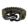 Savior Survival Gear Paracord Bracelet with Stainless Steel Adjustable Shackle