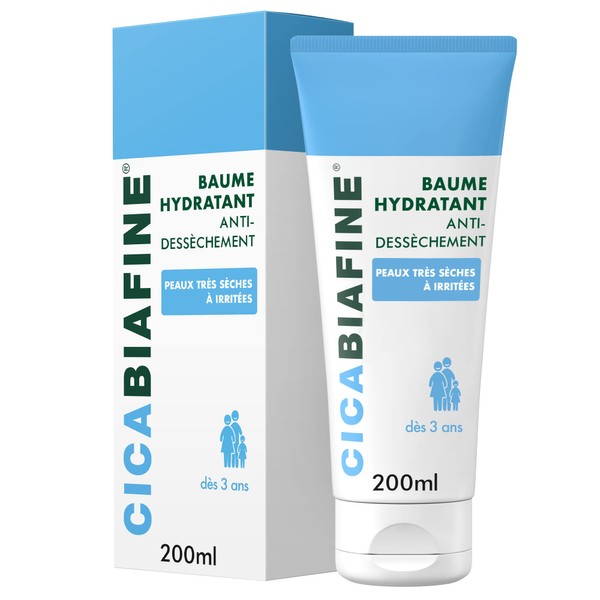 Cicabiafine - Baume Hydratant Anti-Dessèchement (tube de 200 ml) – Baume réparateur pour peaux très sèches à irritées – Baume apaisant sans effet gras