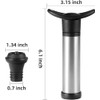 Stainless steel wine pump with 2 stoppers