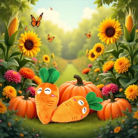 Sluswallow 1Pc Orange Soft Puppy Pet Supplies Cute Carrot Plush Chew Squeaker Sound Squeaky Toys for Dog Cat Birthday Xmas Gifts Pet Supplies Puppy Toys