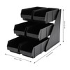 SanBouSi Coffee Bar Condiment Organizer 6 Compartment Trapezoidal Design, Easy