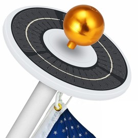 Solar Flag Pole Light Outdoor Dusk to Dawn, Top Mount Solar Powered Flag Light 270° Wide Angle Super Bright 40 LED Lights 960lm Auto On/Off LED Downlight for Most 15 to 25 Ft In-Ground Flagpole