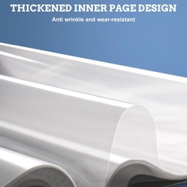 A4 Size File Document Folder Display Presentation Book Report Cover Clear Pockets Pastel Colours Durable Sleeves School Office Business Report Study Paper Storage Organiser (1, Black X 30 Pockets)