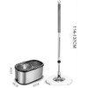 Spin Mop Bucket System Stainless Steel Bucket and Mop Set