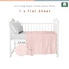 Pizuna Flat Baby Crib Sheets 120x150cm Light Pink, 400 Thread