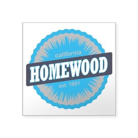 CafePress Homewood Mountain Ski Resor Square Sticker 3 X 3 Square Bumper Sticker Car Decal