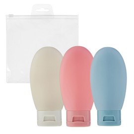 Comet travel portable container 60ml 3-piece set, mixed colors, 1 set / 코멧 여행 휴대용 용기 60ml 3종 세트, 혼합색상, 1세트