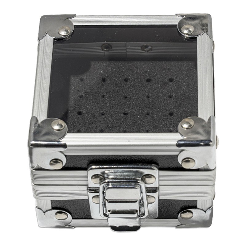 Nail Drill Bit Holder Case 25 Holes Transparent Flip Cover