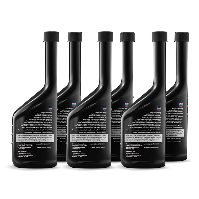 Chevron Techron High Mileage Fuel System Cleaner, 12 oz, Pack