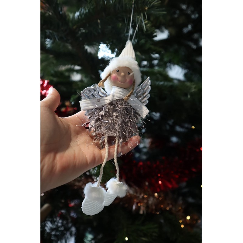Christmas Tree Hanging Grey Angel Gnome Doll Pendants Xmas Tree