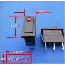 Soken RK1-15 Rocker Switch 16A 125/250VAC T100/55 3 Pins 2 Positions Maintained （1PC）