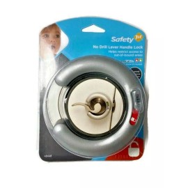 Safety 1st Toddler Lever Handle Lock No Drill Door Knob Plastic Helps Protect