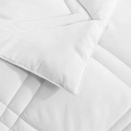 Beautiful 1 Piece White Comforter Set Queen Size | All Season Cozy Fresh Appearance, Durable & Comfortable, Soft Microfiber Fabric | Classy Aesthetic Bedding Plush Warm Modern Double Diamond Pattern