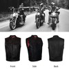 GARGOYLE BELLS Men's Leather Motorcycle Vest with Gun Pockets Biker
