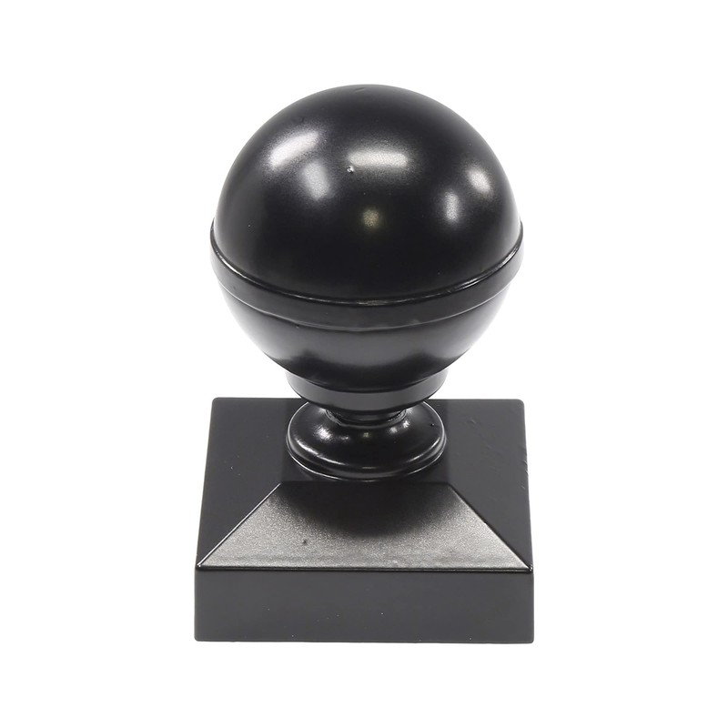 Plum Fittings 2" x 2" Square Black Aluminum Ball Post