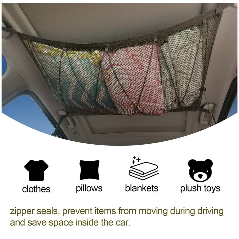 Namvo Car Ceiling Storage Net SUV Ceiling Net Pocket with