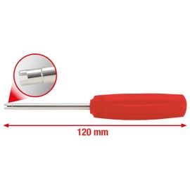 KS Tools 150.2029 Tyre valve torque screwdriver, 0,25 Ncm, 120mm