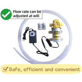 BOZHENYULEI Modern Yellow Plastic Liquid Transfer Pump, 80W Self Priming Wine Pump, 4L/min Flow Rate, 240V, 1.2 lbs, 23.6 x 3.8 x 6.3 inches