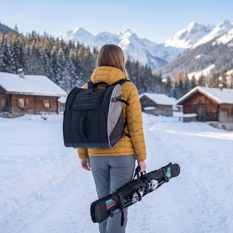 Ski Cover, 3MM Neoprene Ski Sleeve with Detachable Shoulder Strap,
