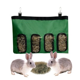 AIBAOBAO Hay Bag Rabbit, Hay Bag, Guinea Pigs, Hay Feeding Bag, 46 x 28 cm, Hay Food Bag Rabbit, with 4 Windows, Hay Storage, Rabbit for Rabbit, Chinchilla, Hamster