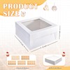 DOYIDE 16Pcs 12x12x6 Inch Cake Boxes with Window, White Bakery