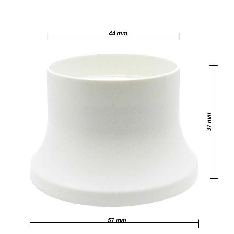 High Screw Ring E27 Plastic White Diameter 57.5 mm Height