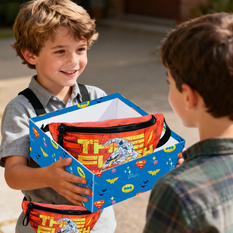 Red Superhero Fanny Pack, Hands Free Crossbody Bag for Boys