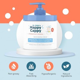 Happy Cappy Dr. Eddie's Crema Hidratante Para Niños, Alivia la Piel Seca, con Picazón, Irritada, Propensa al Eczema, Probada por Dermatólogos, Sin Fra